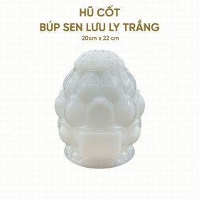 Hũ Sen Đá Lưu Ly Trắng - Kích thước: 20cm x 22cm – HP-01
