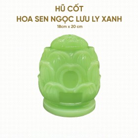 Hũ Cốt Sen Ngọc Lưu Ly Xanh 18cm x 20cm – HP-04