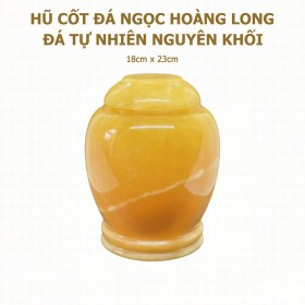Hũ Cốt Đá Ngọc Hoàng Long (Đá Tự Nhiên Nguyên Khối) 18cm x 23cm - HP-35